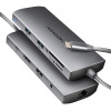 AXAGON HMC-8HLSA, USB 5Gbps hub, 3x USB-A, HDMI 4k/60Hz, RJ-45 GLAN, SD/microSD, audio, PD 100W, kábel USB-C 20cm AXAGON HMC-8HLSA, USB 5Gbps hub, 3x USB-A, HDMI 4k/60Hz, RJ-45 GLAN, SD/microSD, audio, PD 100W, kábel USB-C 20cm