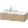 DURAVIT Happy D.2 Plus závesná skrinka pod umývadlo pod dosku (umývadlo vľavo), 1 zásuvka, 1300 x 550 x 354 mm, dub Mediterrane, HP4942L7171 DURAVIT Happy D.2 Plus závesná skrinka pod umývadlo pod dosku (umývadlo vľavo), 1 zásuvka, 1300 x 550 x 354 mm, dub Mediterrane, HP4942L7171