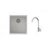 STRONG K-StrongSinks S3 Set drez Hron 430x460mm granit biela + Batéria Seina chróm STRONG K-StrongSinks S3 Set drez Hron 430x460mm granit biela + Batéria Seina chróm