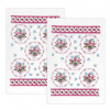 Bellatex UT/209 květiny 40 x 60 cm 2ks růžová, modrá Bellatex UT/209 květiny 40 x 60 cm 2ks růžová, modrá