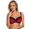 Dámska podprsenka VB-446 Tmavo červená s čiernou - Vena 95D červená-černá Dámska podprsenka VB-446 Tmavo červená s čiernou - Vena 95D červená-černá
