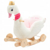 Hojdacia hračka s kolieskami a melódiou Baby Mix Labuť biela Hojdacia hračka s kolieskami a melódiou Baby Mix Labuť biela
