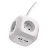 EMOS Predlžovací kábel - kocka 1,9 m / 4 zásuvky / biely / PVC / s USB / 1 mm2 P04119U EMOS Predlžovací kábel - kocka 1,9 m / 4 zásuvky / biely / PVC / s USB / 1 mm2 P04119U