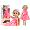 LEAN Toys Bábika Dlhé vlasy Ružové šaty Clip Brush 38cm LEAN Toys Bábika Dlhé vlasy Ružové šaty Clip Brush 38cm