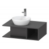 DURAVIT D-Neo závesná skrinka pod umývadlo na dosku, 1 otvorená priehrada vpravo, 800 x 550 x 260 mm, grafit matný, DE492804949 DURAVIT D-Neo závesná skrinka pod umývadlo na dosku, 1 otvorená priehrada vpravo, 800 x 550 x 260 mm, grafit matný, DE492804949