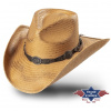 Slamený westernový klobúk - Stars and Stripes - Rock Veľkosť: 57 cm (M) Slamený westernový klobúk - Stars and Stripes - Rock Veľkosť: 57 cm (M)