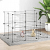 VidaXL Klietka pre zvieratá s bránkou, 20 panelov, čierna, 35x35 cm, oceľ VidaXL Klietka pre zvieratá s bránkou, 20 panelov, čierna, 35x35 cm, oceľ