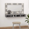 vidaXL Zrkadlová skrinka s LED sivý dub sonoma 90x31,5x62 cm vidaXL Zrkadlová skrinka s LED sivý dub sonoma 90x31,5x62 cm