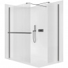 CERANO - Sprchová zástena Walk-in Onyx TL/P - 8 mm - hranatá vzpera + polička/držiak na uteráky - čierna matná, ryhované sklo - 130x70x200 cm CERANO - Sprchová zástena Walk-in Onyx TL/P - 8 mm - hranatá vzpera + polička/držiak na uteráky - čierna matná, ryhované sklo - 130x70x200 cm