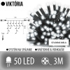 Viktória spojovateľná led svetelná záclona vonkajšia - 50led - 3m studená biela Viktória spojovateľná led svetelná záclona vonkajšia - 50led - 3m studená biela