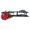 Bburago - STREET FIRE, Kamión s návesom Multicar Carrier M-B Actros + Reanult Captur, 1:43 Bburago - STREET FIRE, Kamión s návesom Multicar Carrier M-B Actros + Reanult Captur, 1:43