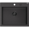 Mexen Elix granitový drez s 1 komorou 600 x 500 mm, čierny škvrnitý, sifón čierny - 6525601005-76-B Mexen Elix granitový drez s 1 komorou 600 x 500 mm, čierny škvrnitý, sifón čierny - 6525601005-76-B