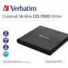 VERBATIM externí mechanika Slimline CD/DVD Writer USB - without NERO VERBATIM externí mechanika Slimline CD/DVD Writer USB - without NERO