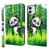 Peňaženkové 3D puzdro PAINTING na iPhone 13 Mini - Panda Climbing Bamboo Peňaženkové 3D puzdro PAINTING na iPhone 13 Mini - Panda Climbing Bamboo