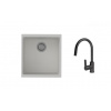 STRONG K-StrongSinks S3 Set drez Hron 430x460mm granit biela + Batéria Loira čierna STRONG K-StrongSinks S3 Set drez Hron 430x460mm granit biela + Batéria Loira čierna