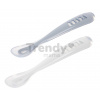 Prvé tréningové lyžičky First Age Silicone Spoons Pebble Cloud Blue Duo Beaba zo silikónu na samostatné jedenie v praktickom obale 2 kusy modro-biele Prvé tréningové lyžičky First Age Silicone Spoons Pebble Cloud Blue Duo Beaba zo silikónu na samostatné jedenie v praktickom obale 2 kusy modro-biele