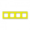 ABB LEVIT Rámeček 3901H-A05040 64 čtyřnásobný, pro vodorovnou i svislou montáž, žlutá/kouřová černá ABB LEVIT Rámeček 3901H-A05040 64 čtyřnásobný, pro vodorovnou i svislou montáž, žlutá/kouřová černá