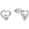 Beneto Stříbrné srdíčkové náušnice AGUP1538S Beneto Stříbrné srdíčkové náušnice AGUP1538S