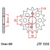 JT Reťazové koliečko JT JTF 1310-15 15T, 420 JT Reťazové koliečko JT JTF 1310-15 15T, 420
