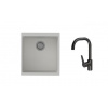 STRONG K-StrongSinks S3 Set drez Hron 430x460mm granit biela + Batéria Garonne čierna STRONG K-StrongSinks S3 Set drez Hron 430x460mm granit biela + Batéria Garonne čierna