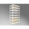 Kovový regál Biedrax 45 x 120 x 210 cm, biely, 8 políc OSB 10 mm, nosnosť 200 kg na policu Kovový regál Biedrax 45 x 120 x 210 cm, biely, 8 políc OSB 10 mm, nosnosť 200 kg na policu