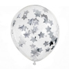 Balón priezračný 30 cm - KONFETY HVIEZDY STRIEBORNÉ - bal. 6 ks Balón priezračný 30 cm - KONFETY HVIEZDY STRIEBORNÉ - bal. 6 ks