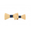 Set dreveného motýlika pre dospelého a dieťa - Denim, tmavo modrý Set dreveného motýlika pre dospelého a dieťa - Denim, tmavo modrý