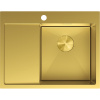 Mexen Exar oceľový kuchynský drez 1-komorový s odkvapkávačom, pravý 620 x 480 mm, zlatý - 6432621005P-55 Mexen Exar oceľový kuchynský drez 1-komorový s odkvapkávačom, pravý 620 x 480 mm, zlatý - 6432621005P-55