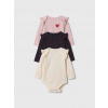 Dievčenské baby body, 3 ks GAP|0-3 měs. Dievčenské baby body, 3 ks GAP|0-3 měs.