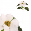 Autronic Vianočné ruže - umelá rezaná s listami, biely kvet UKK392 CRM Autronic Vianočné ruže - umelá rezaná s listami, biely kvet UKK392 CRM