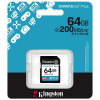 Kingston Canvas Go Plus Gen4 SDXC 64GB class 10 UHS-I (r200MB,w100MB) SDG4/64GB - Pamäťová karta SD Kingston Canvas Go Plus Gen4 SDXC 64GB class 10 UHS-I (r200MB,w100MB) SDG4/64GB - Pamäťová karta SD