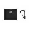 STRONG K-StrongSinks S3 Set drez Hron 530x460mm granit čierna + Batéria Garonne čierna STRONG K-StrongSinks S3 Set drez Hron 530x460mm granit čierna + Batéria Garonne čierna