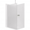 CERANO - Sprchová zástena Walk-in Onyx Top Round Ľ/P - 8 mm - guľatá vzpera - chróm, mliečne sklo - 40x200 cm CERANO - Sprchová zástena Walk-in Onyx Top Round Ľ/P - 8 mm - guľatá vzpera - chróm, mliečne sklo - 40x200 cm
