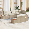 zahrada-XL Súprava záhradných pohoviek 8 pcs Béžová a krémová Polyratan 3356781 zahrada-XL Súprava záhradných pohoviek 8 pcs Béžová a krémová Polyratan 3356781