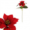 Autronic Vianočné ruže - umelá rezaná s listami, červený kvet UKK392 RED Autronic Vianočné ruže - umelá rezaná s listami, červený kvet UKK392 RED
