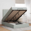 Osmanský rám postele s matracemi světle šedá 120x190 cm samet Šedá 3314306 Osmanský rám postele s matracemi světle šedá 120x190 cm samet Šedá 3314306