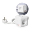 KOBI LINEA PRO CUBE 3x230V Splitter s uzemnením a prepínačom + 4xUSB biely KOBI LINEA PRO CUBE 3x230V Splitter s uzemnením a prepínačom + 4xUSB biely