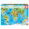 Puzzle Mapa sveta so zvieratkami Educa 150 dielov od 7 rokov EDU18115 Puzzle Mapa sveta so zvieratkami Educa 150 dielov od 7 rokov EDU18115