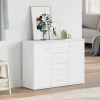 zahrada-XL Komoda, biela 88x30x65 cm, kompozitné drevo 800684 zahrada-XL Komoda, biela 88x30x65 cm, kompozitné drevo 800684