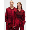 GAP Flanelová pyžamová košeľa Unisex Červená L Červená Červená GAP Flanelová pyžamová košeľa Unisex Červená L Červená Červená