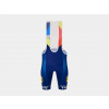 Replika pretekárskych krátkych cyklistických nohavíc s trakmi Santini tímu Lidl-Trek tmavomodrá/žltá Veľkosť: S Replika pretekárskych krátkych cyklistických nohavíc s trakmi Santini tímu Lidl-Trek tmavomodrá/žltá Veľkosť: S
