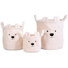 Childhome Koše Teddy off White 40x40x40/30x30x30/25x20x20 krémová 3ks Childhome Koše Teddy off White 40x40x40/30x30x30/25x20x20 krémová 3ks