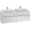 VILLEROY & BOCH Collaro závesná skrinka pod dve umývadlá na dosku, 4 zásuvky, s LED osvetlením, 1600 x 500 x 548 mm, White Matt, C024B0MS VILLEROY & BOCH Collaro závesná skrinka pod dve umývadlá na dosku, 4 zásuvky, s LED osvetlením, 1600 x 500 x 548 mm, White Matt, C024B0MS