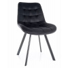Signal Meble Stolička Monti Velvet čierna Signal Meble Stolička Monti Velvet čierna