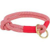 Soft Rope okrúhly polosťahovací obojok, červená/krémová S: 35cm/ 10 mm Soft Rope okrúhly polosťahovací obojok, červená/krémová S: 35cm/ 10 mm