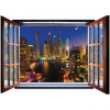 Fototapeta - FT5568 - Okno - nočný Dubaj 201cm x 145cm - Vliesová fototapeta Fototapeta - FT5568 - Okno - nočný Dubaj 201cm x 145cm - Vliesová fototapeta