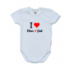 Dětské body s nápisem Gama I love Mum and Dad bílé krátký rukáv vel.74 Dětské body s nápisem Gama I love Mum and Dad bílé krátký rukáv vel.74