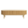 TV stolík v dekore duba v prírodnej farbe 160x48 cm Carno – Unique Furniture TV stolík v dekore duba v prírodnej farbe 160x48 cm Carno – Unique Furniture