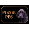 Pudelpointer - Kovová tabuľka POZOR PES Pudelpointer - Kovová tabuľka POZOR PES