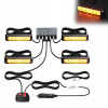 12V LED 4x VÝSTRAŽNÉ SVIETIDLÁ STROBOSKOP POMOC ODŤAHOVKA 12V LED 4x VÝSTRAŽNÉ SVIETIDLÁ STROBOSKOP POMOC ODŤAHOVKA